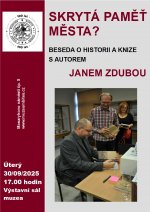 Skrytá paměť města? Beseda o historii a knize s autorem Janem Zdubou